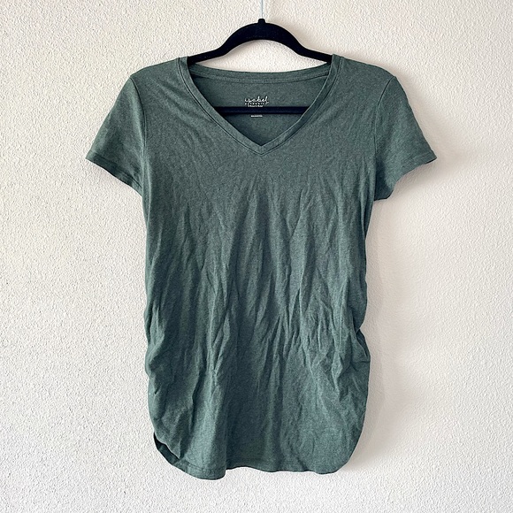 **EUC/LIKE NEW** ISABEL MATERNITY by Isabel & Ingrid HEATHERED OLIVE GREEN TEE - Picture 1 of 5
